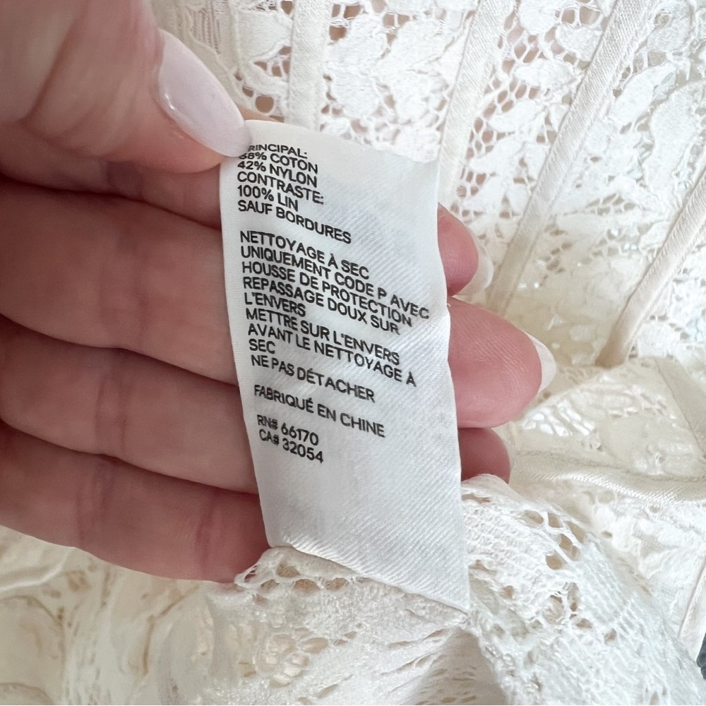 ZIMMERMANN Devi Panelled Lace Midi Dress in Cream - Picture 8 of 9